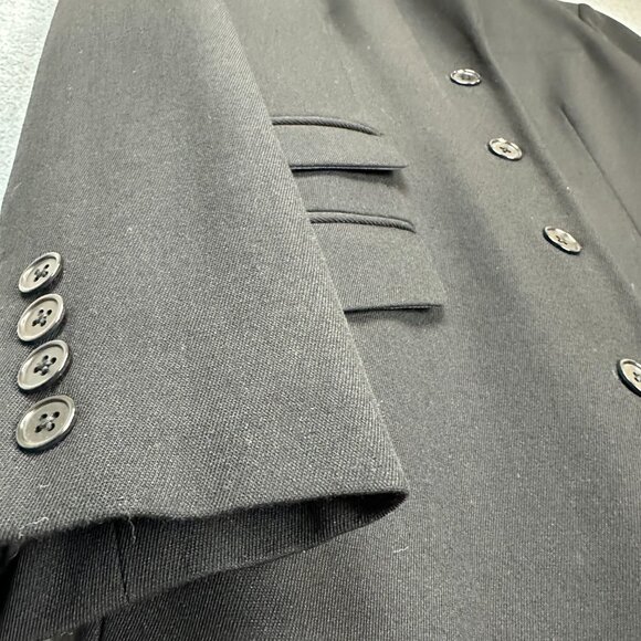 Vintage Lauren Ralph Lauren Black Tuxedo Velvet Collar Equestrian Riding 90s 8P - Picture 2 of 16